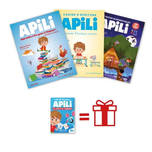 Trio Apili :  Méthode de lecture + cahier d'écriture + livre de textes + jeu de cartes offert