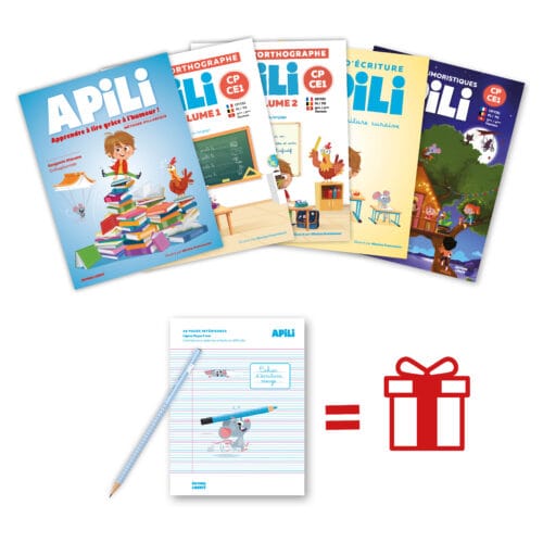 PACK COLLECTION : Méthode de lecture + Orthographe 1 + Orthographe 2 + cahier d'écriture + livre de textes + cahier vierge et crayon offerts